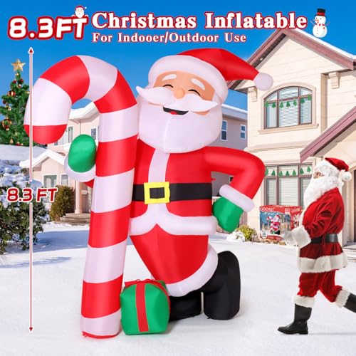 8.3 FT Christmas Inflatable Santa Claus with LED Light N4853