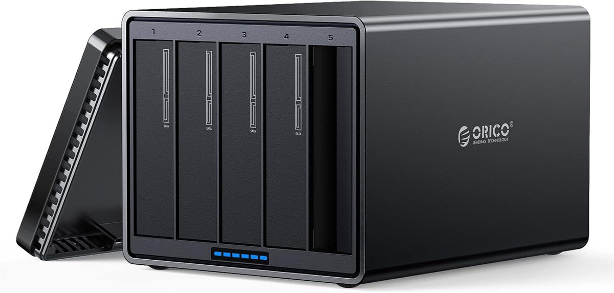 5 Bay Aluminum Type-C 3.5inch SATA III Hard Drive Enclosure F400