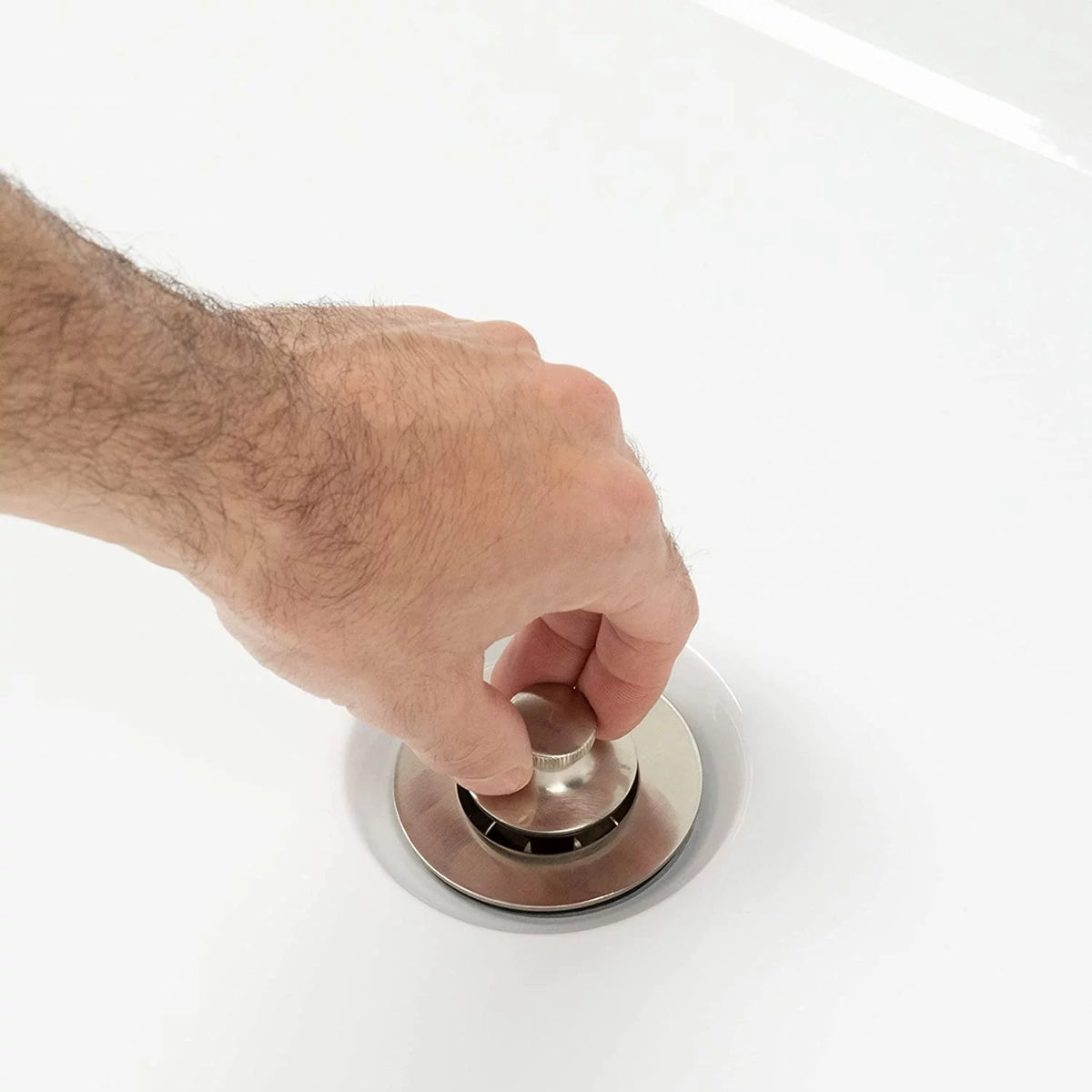 Brushed Nickel Bathtub Drain Assembly Conversion Kit F48977