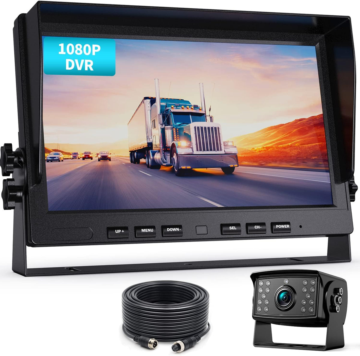 1080P Wired Backup Camera System with 7-inch HD Dual Split Screen Monitor D319