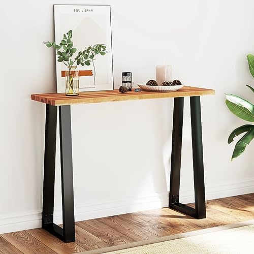 Solid Wood Acacia Console Table with Live Edge H2792