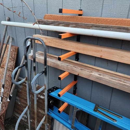 6 Levels Steel Wall Mounted Lumber Storage Rack X26397