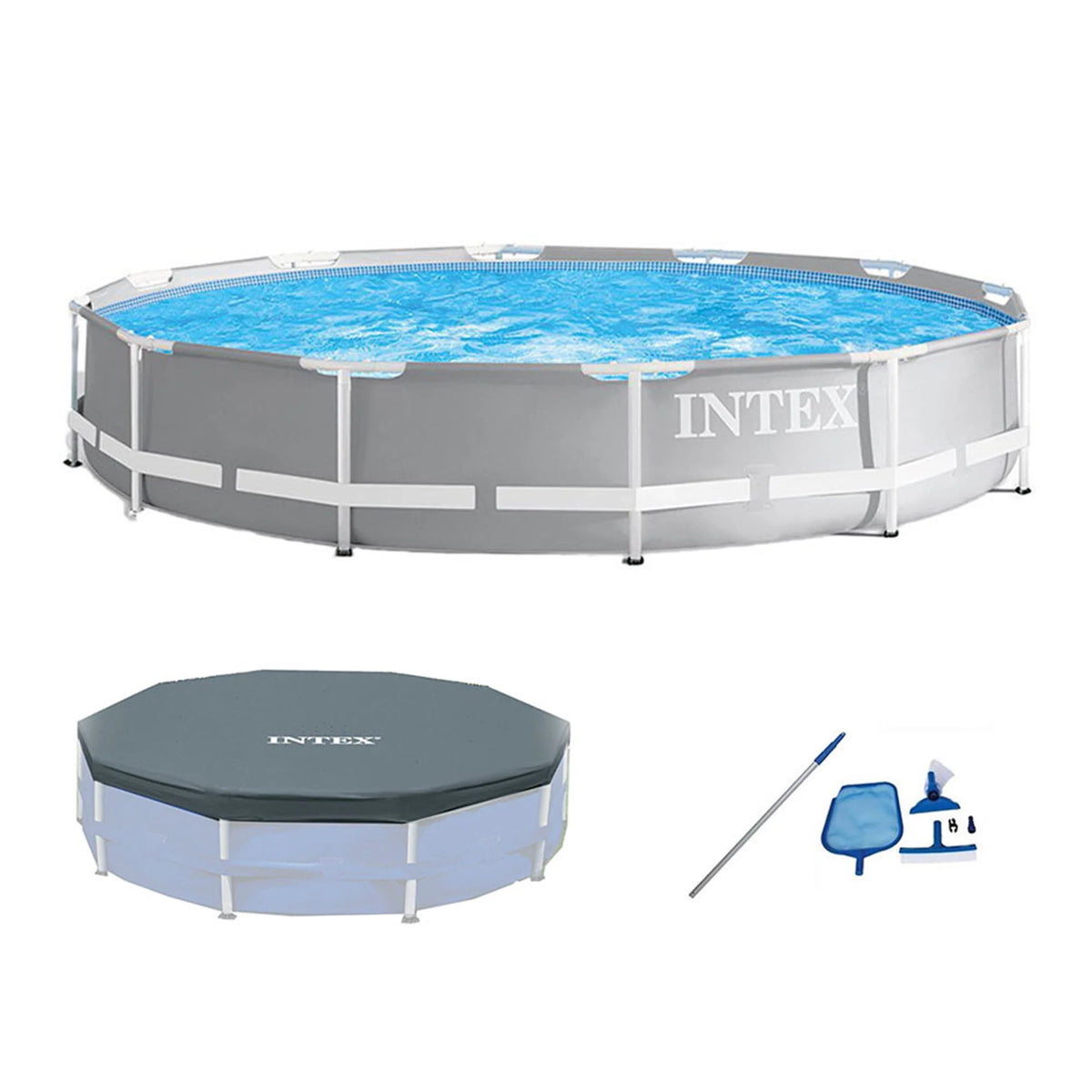 12ft x 30in Above Ground Pool Set with Cover E534