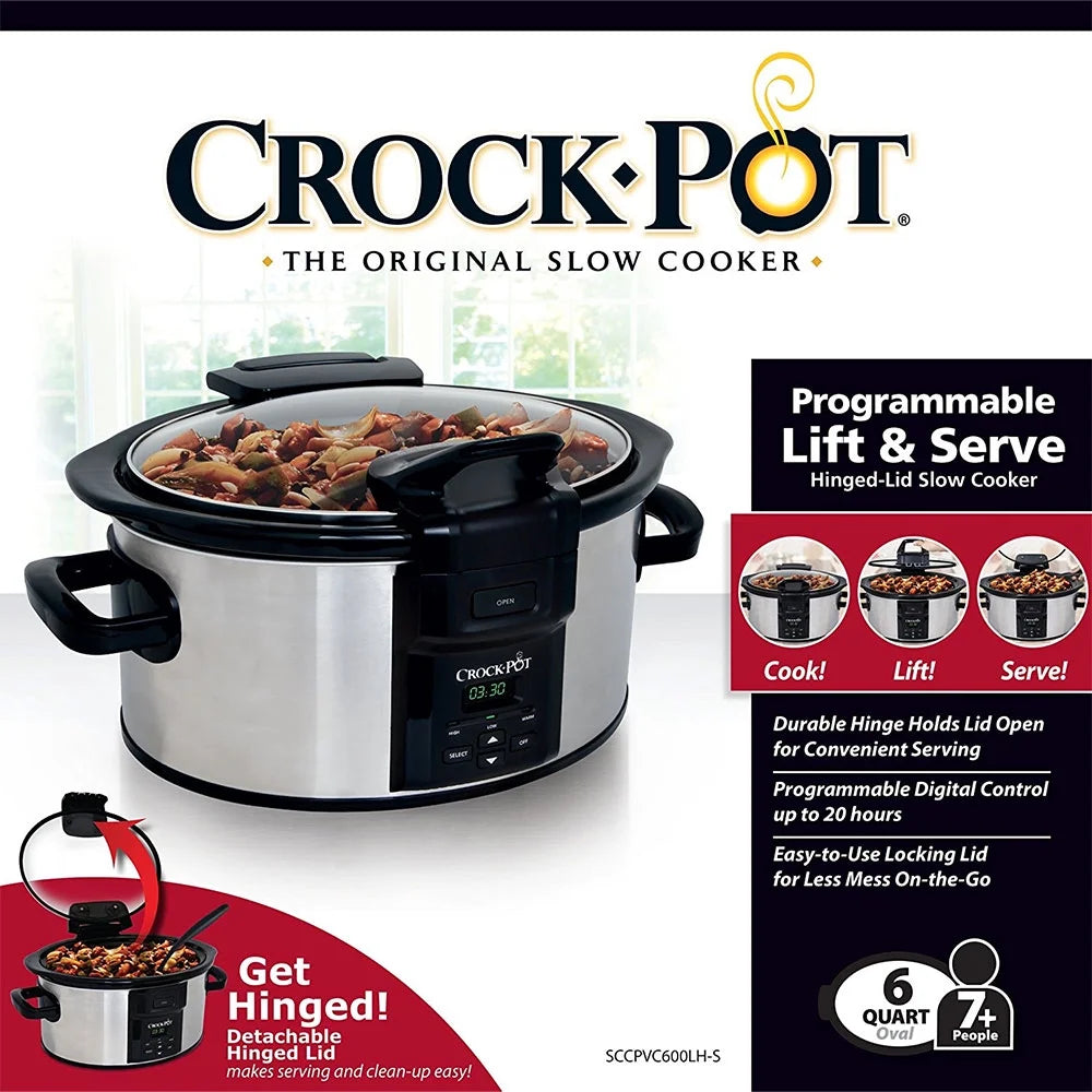 6 Qt Stainless Steel Slow Cooker H97123