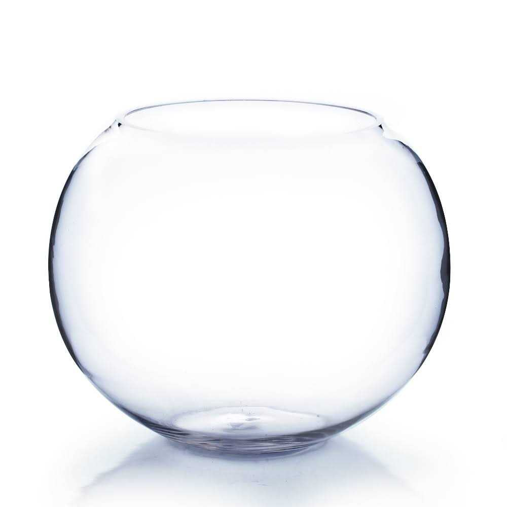 Clear Glass Bubble Bowl Vase E39524