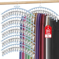 Black 3 Pack Pants Hangers with 15 Clips O493584
