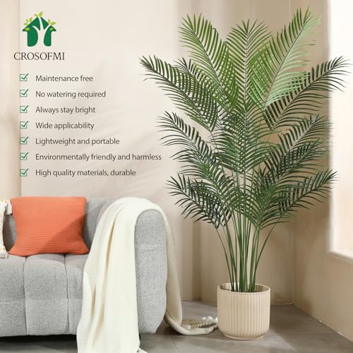 Artificial Areca Palm Plant 6Feet Fake Tropical Palm Tree in Pot M385346