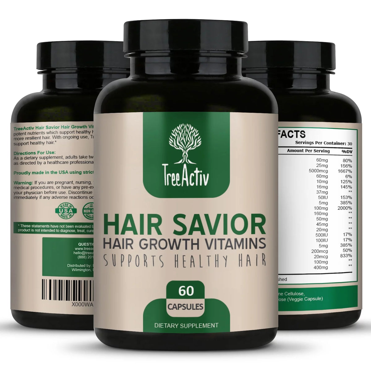 60 Capsules Hair Growth Supplement W94370