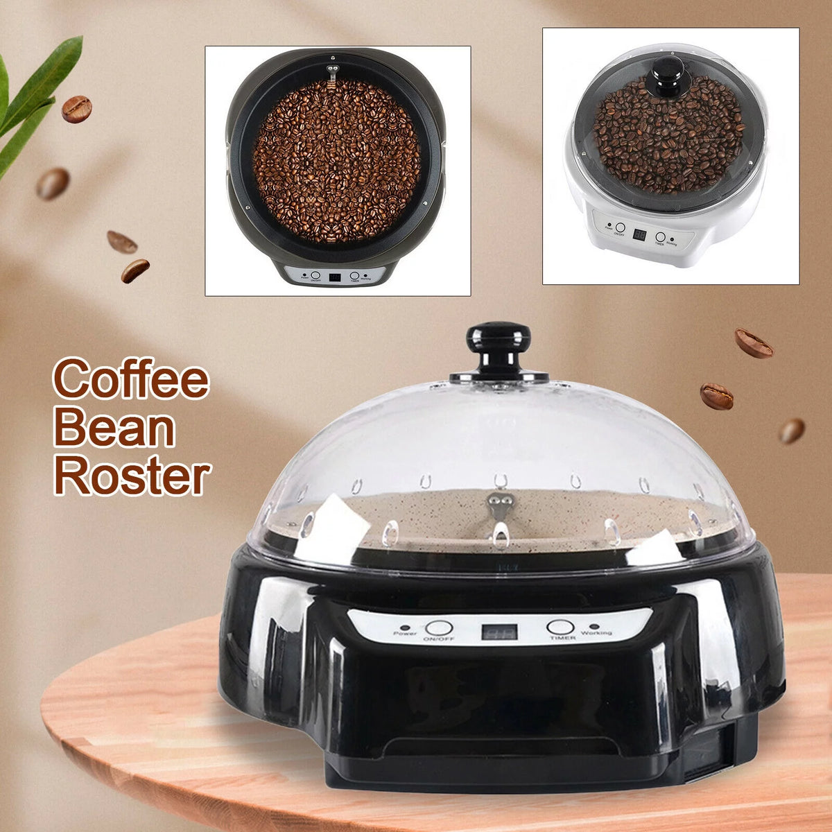 Black Electric Coffee Roaster Machine H872