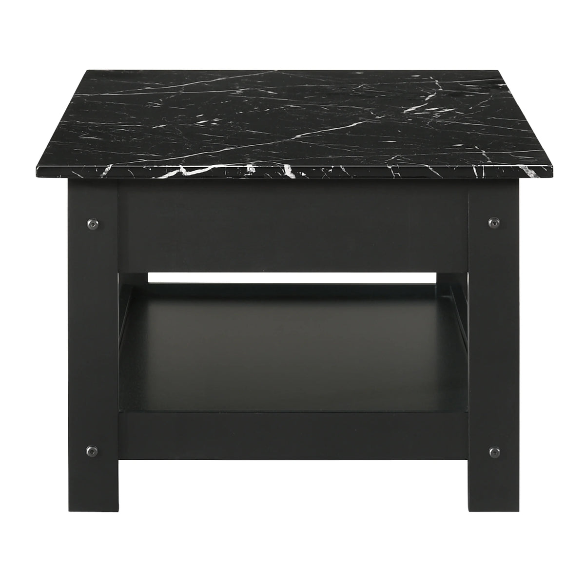 Black 3-Piece Wood Coffee Table Set W591159