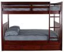 Full over Full Size Ladder Bunk Bed with 3 Drawers Q763