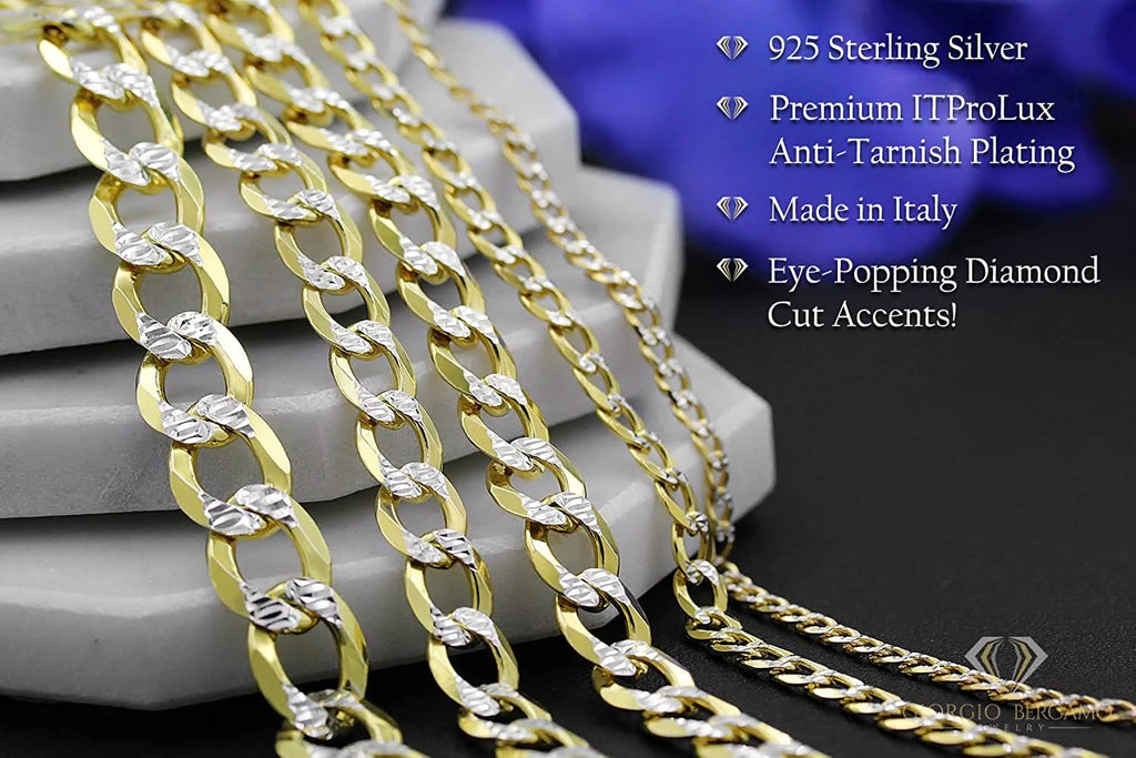 Yellow Gold Plated Cuban Chain Necklace N104480