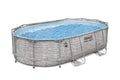 16 ft. x 10 ft. Oval Metal Frame Above Ground Pool Set T57028