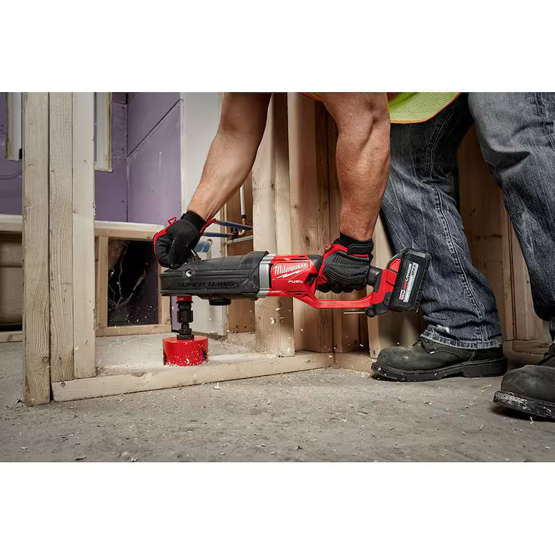 7/16 in. Cordless Right Angle Drill with Hole Saw Kit L47087
