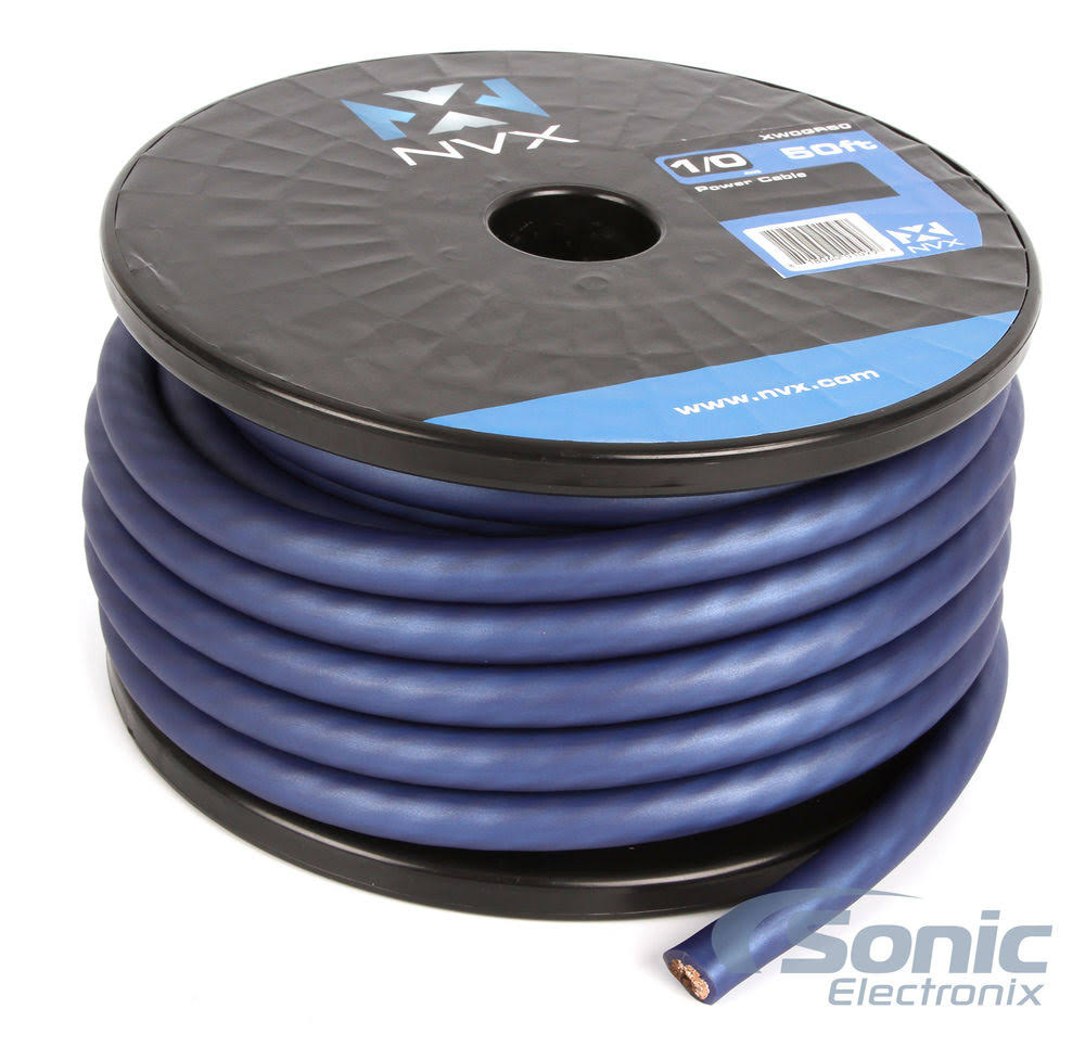50 ft. Metallic Powder Blue 1/0-Gauge Power/Ground Wire Cable D41091