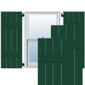 2-Pack 15-in W x 41-in H Chrome Green Wood Exterior Shutters L7144