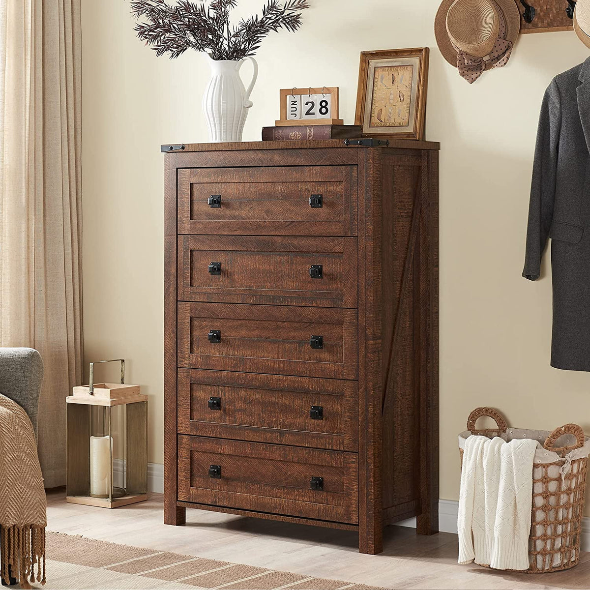 5 Drawer Wood Dresser R401214