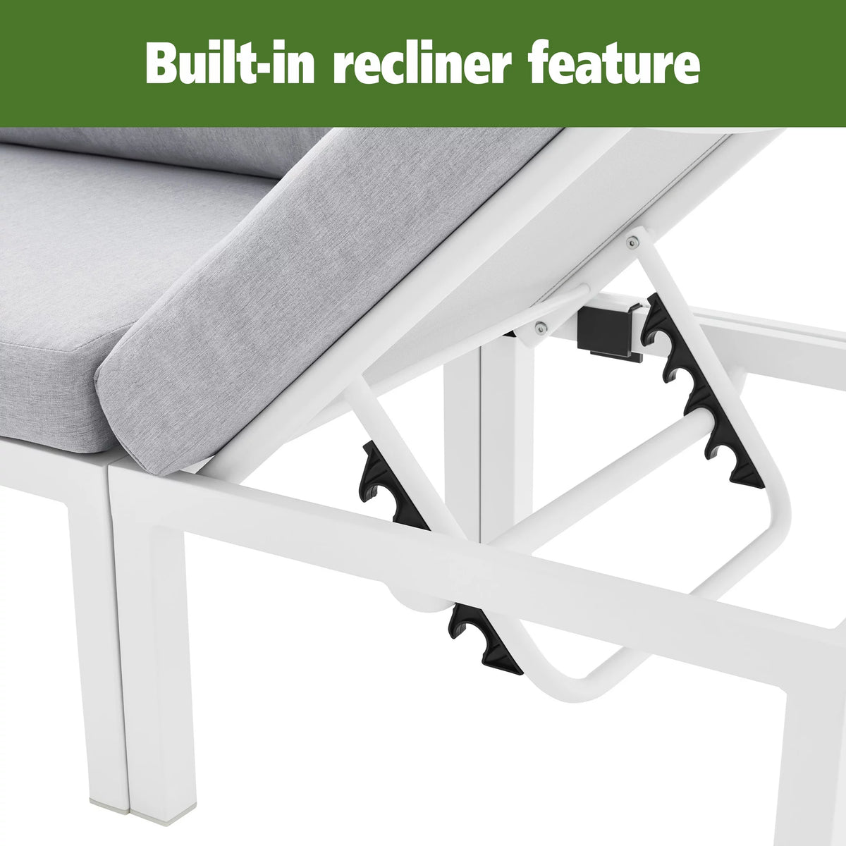 4-Piece Outdoor Chaise Sectional Set with Table D280