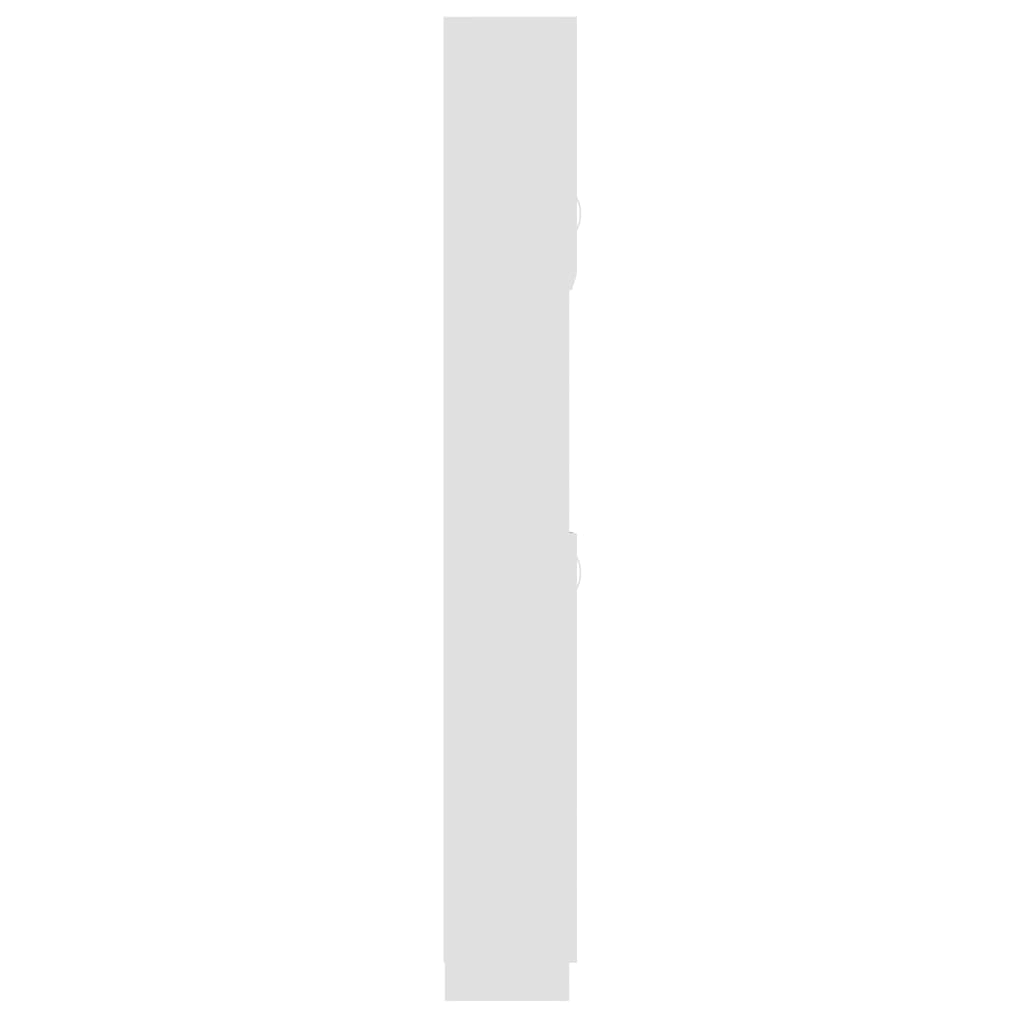 White and Sonoma Oak Bathroom Cabinet Chipboard M70944