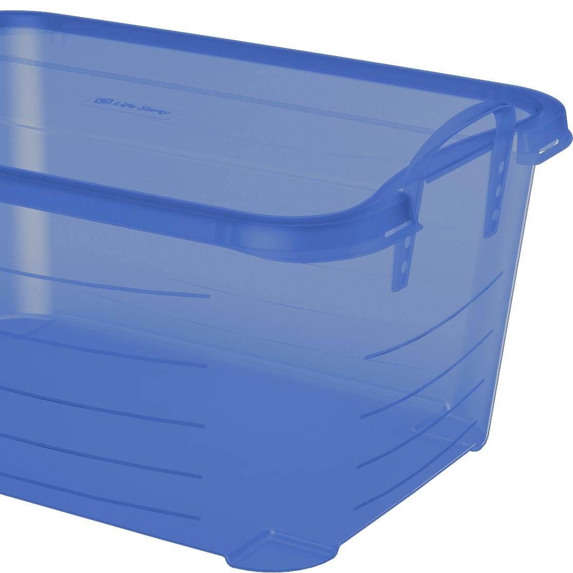 Blue Stackable Storage Box 55 Quart 6 Pack D7342