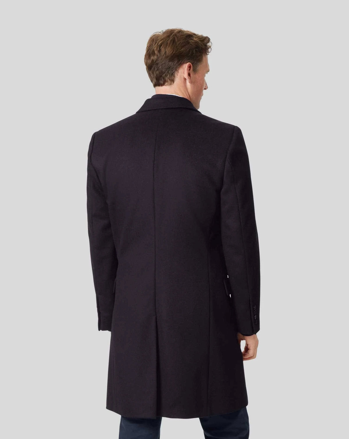 Navy Wool Cashmere Coat K922663
