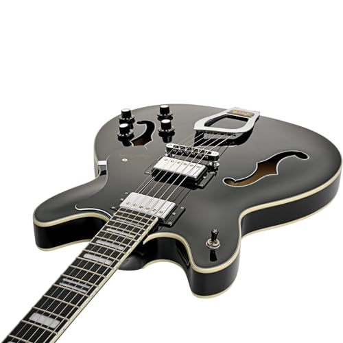 Wild Cherry Transparent Semi-Hollow Body Electric Guitar R9154