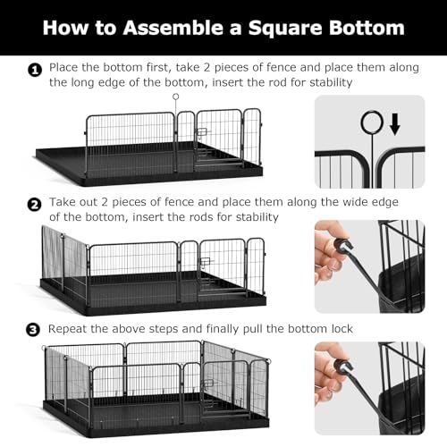 24" H 8 Panel Dog Playpen with Storage Bag X565330