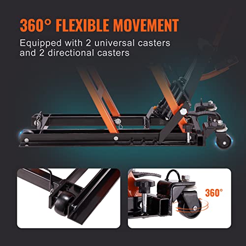 Hydraulic Motorcycle Lift Jack 1500 LBS Capacity with 4 Wheels K730995