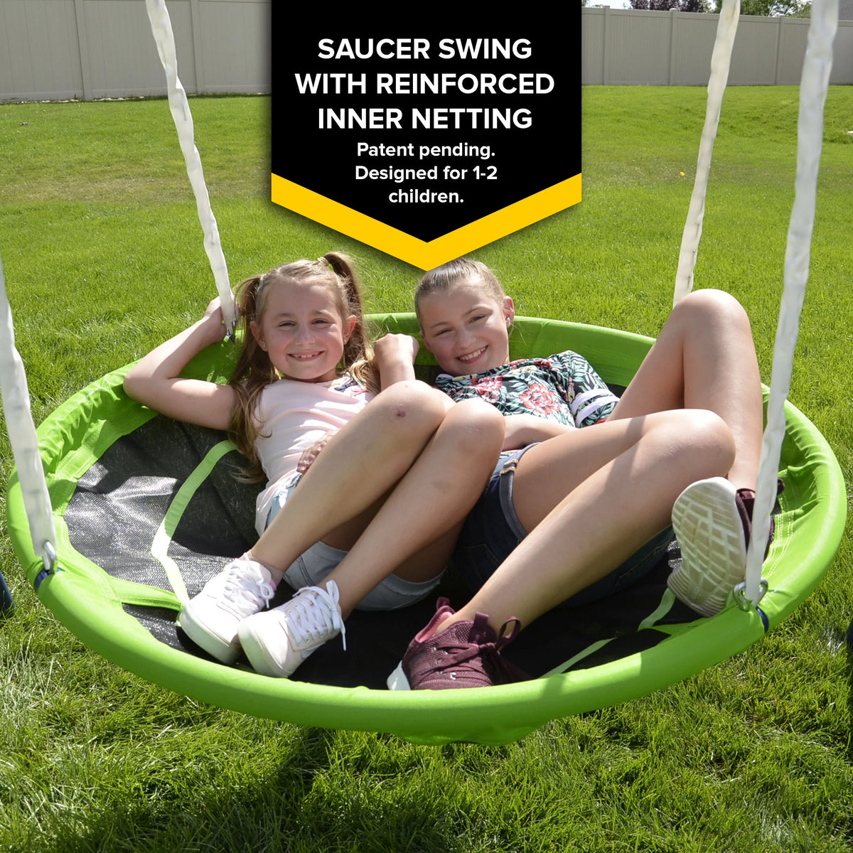 Metal Swing Set with Glider and Slide P740729