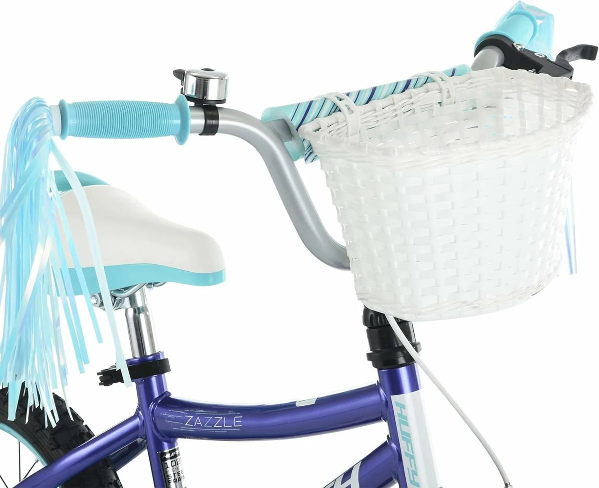 Girl's Bike with Training Wheels, Streamers, and Basket S8489