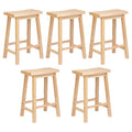 Natural 29In Wood Kitchen Counter Stools 5 Pack U5258