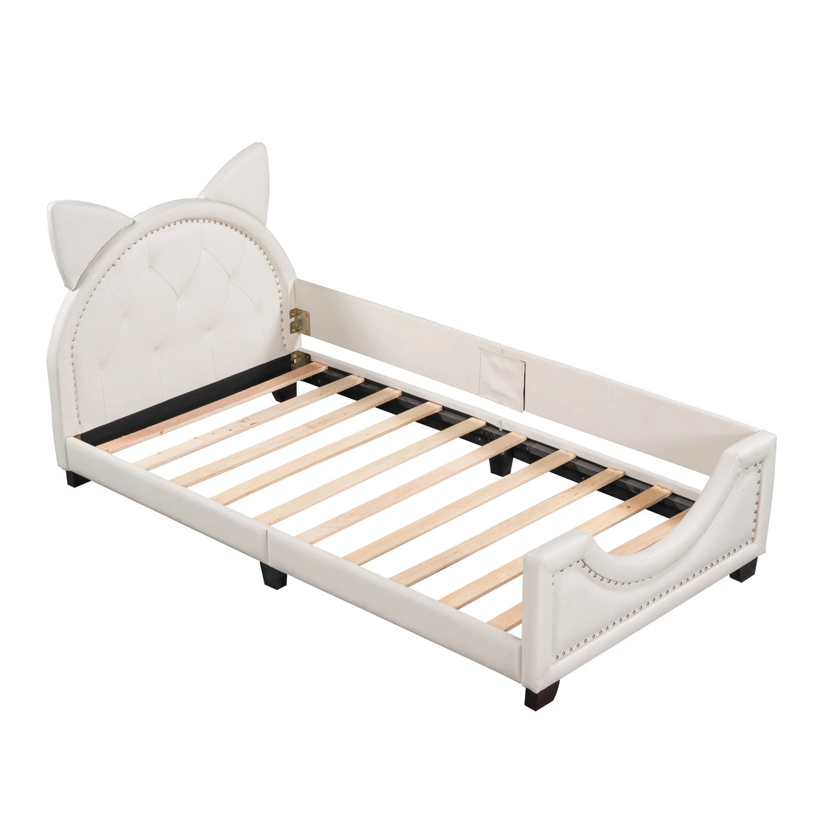 White Twin Size Upholstery Daybed with Headboard V180