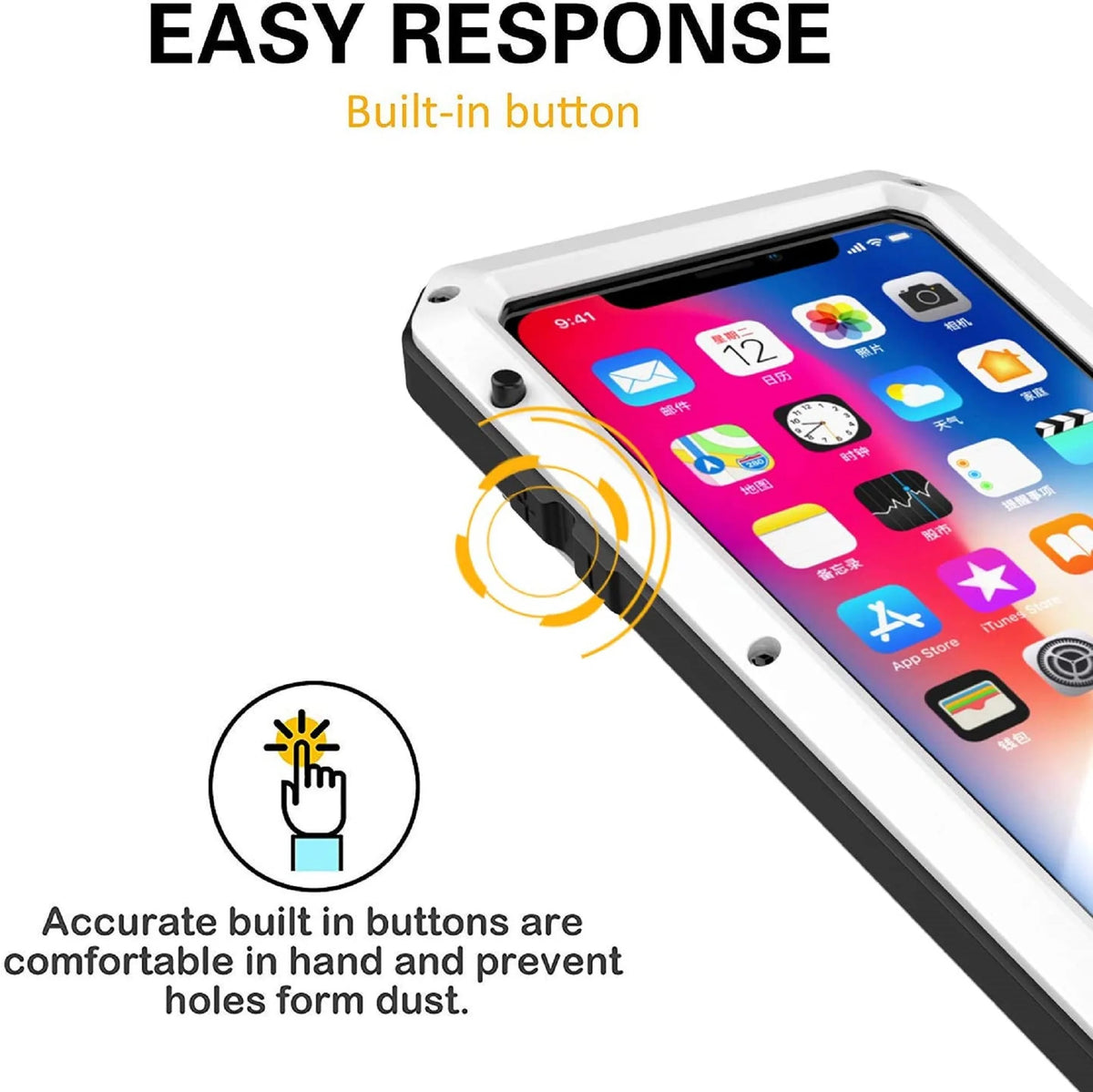 Heavy Duty Shockproof Aluminum Metal iPhone 6s Plus Case U34685