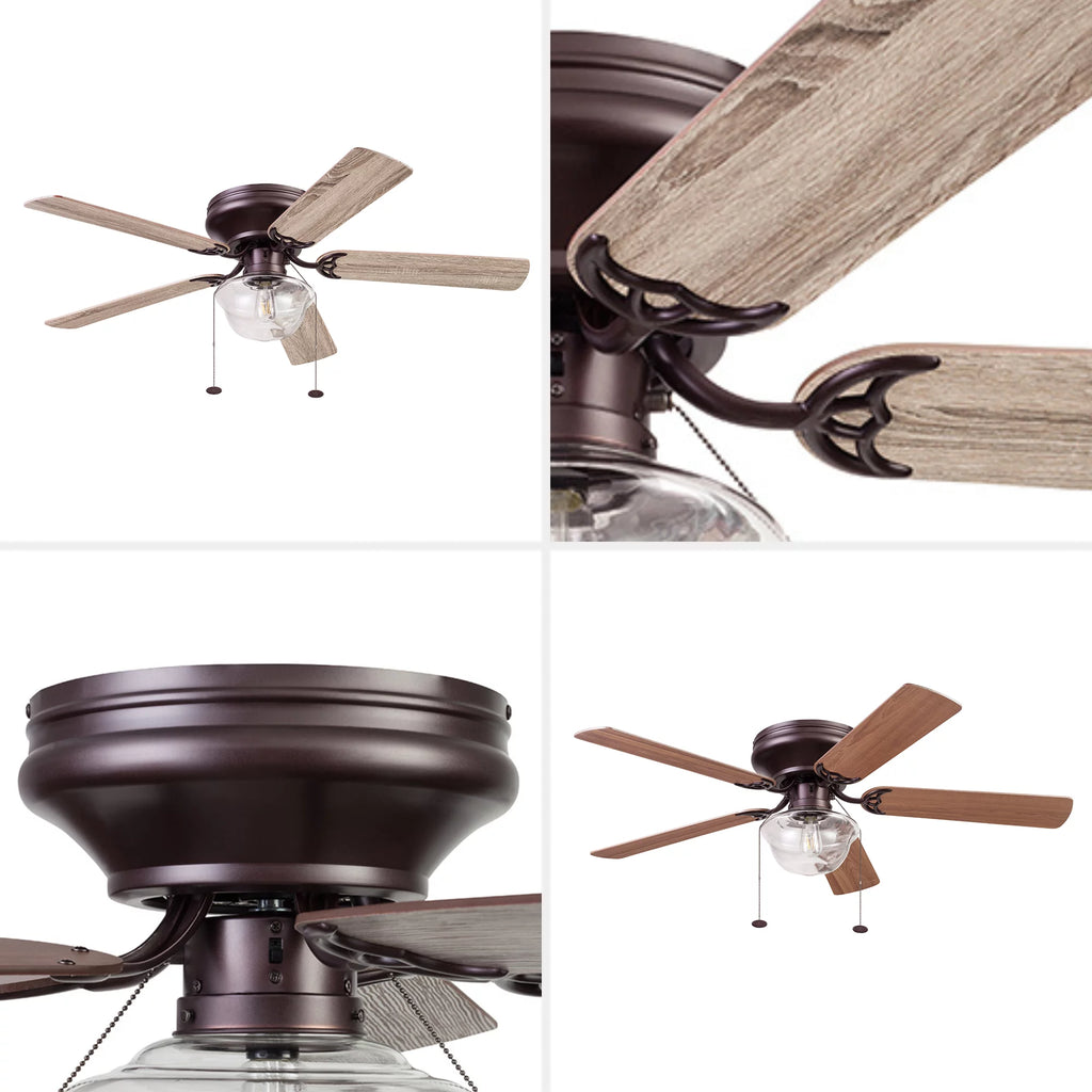 Bronze Indoor Ceiling Fan with Light S2825