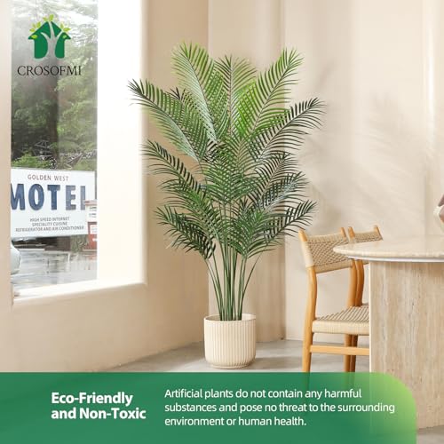 Artificial Areca Palm Plant 6Feet Fake Tropical Palm Tree in Pot M385346