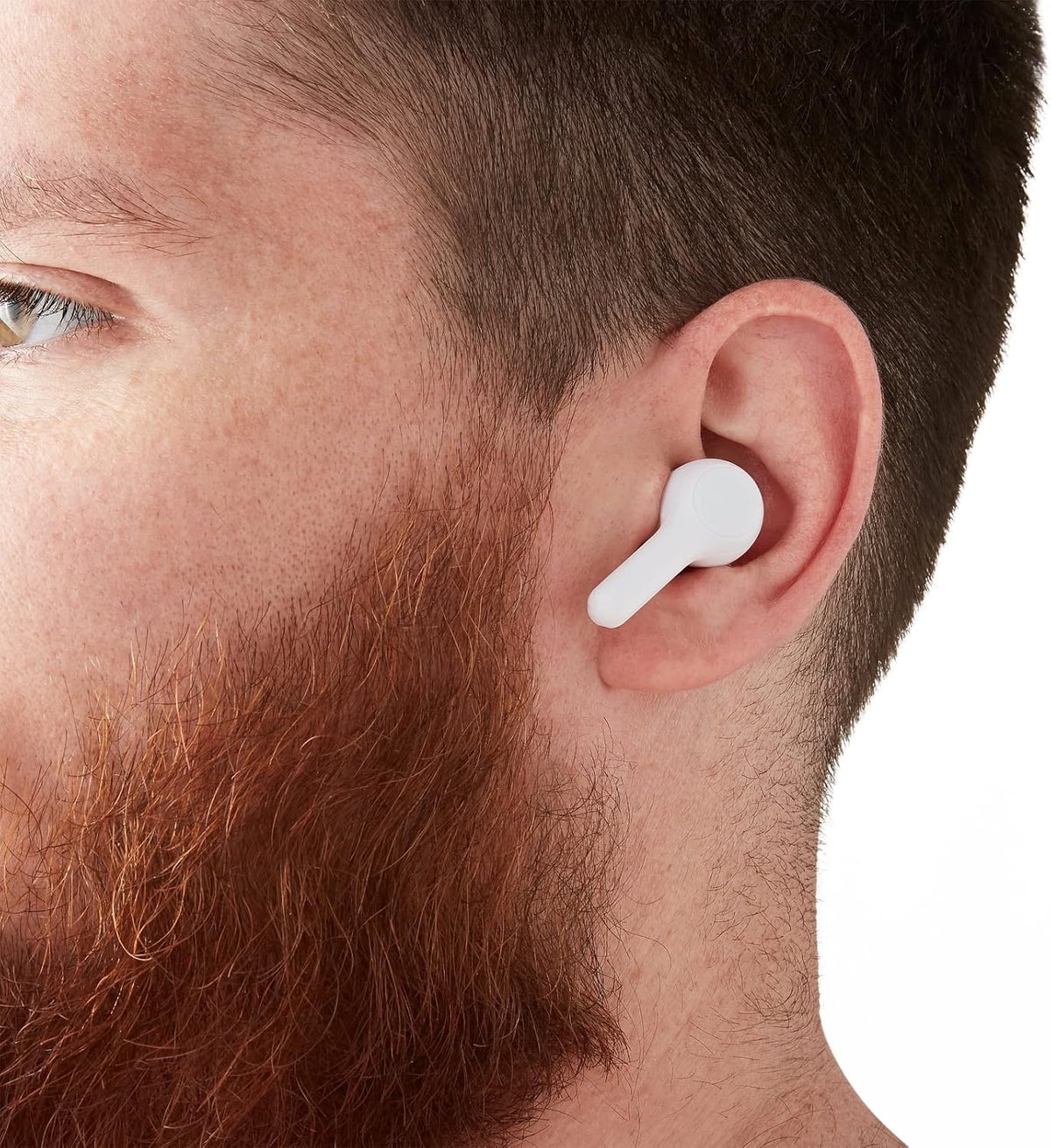 White Bluetooth True Wireless Headphones with Charging Case V9205