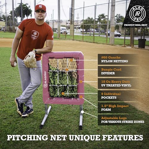 9 Hole Pitching Net with Strike Zone Pocket V3812