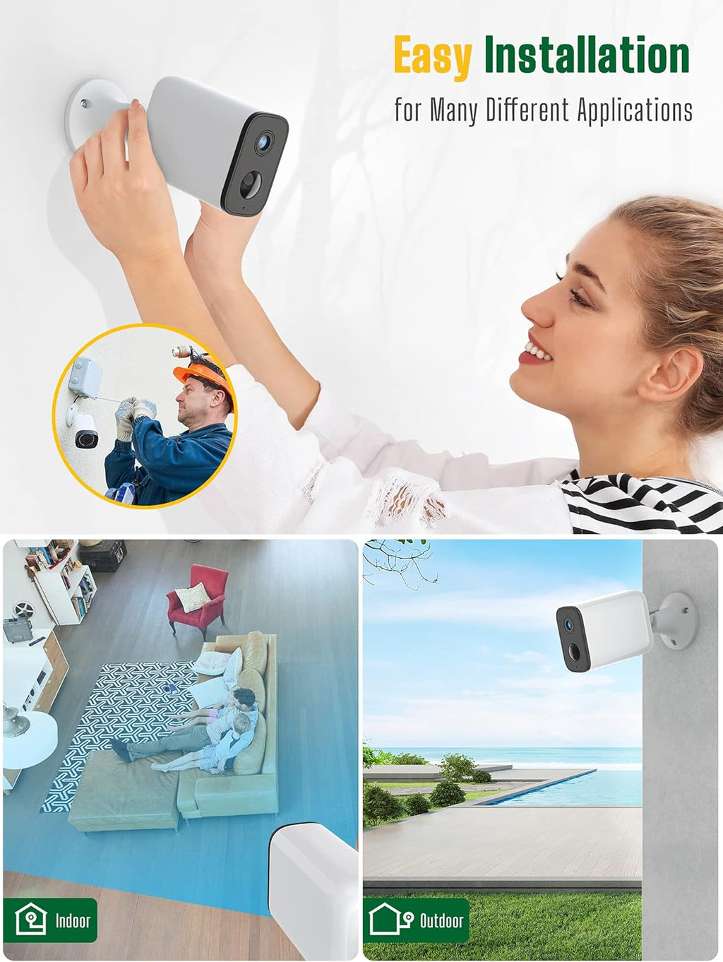 1080P Wireless Security Camera with Night Vision N187