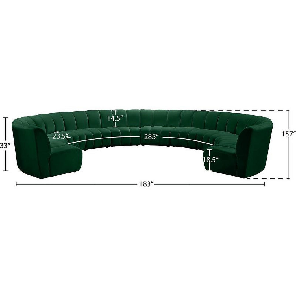 Green Velvet Modular Sectional W212640
