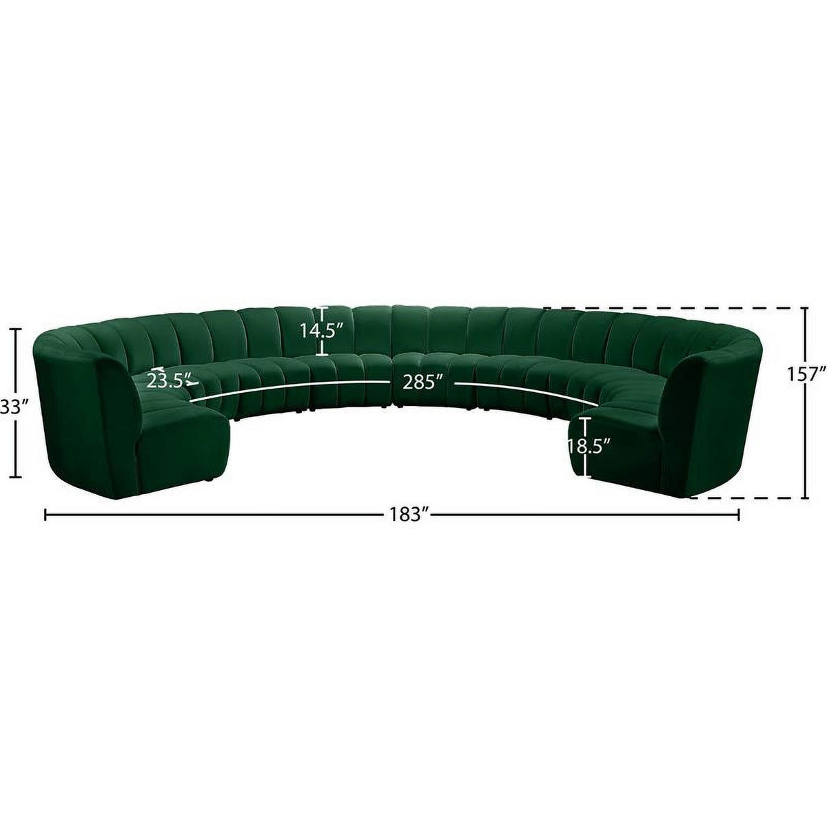 Green Velvet Modular Sectional W212640