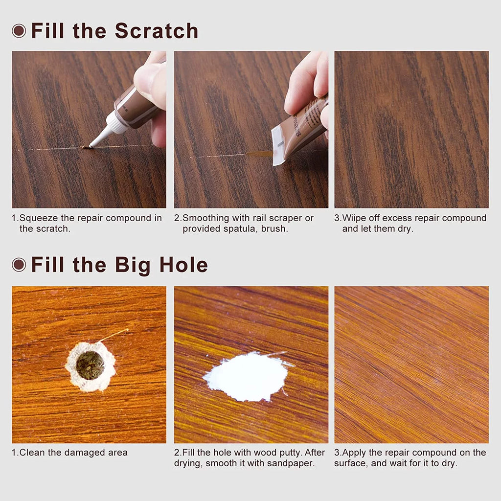 Wood Furniture Repair Kit with 12 Colors Wood Filler N9353