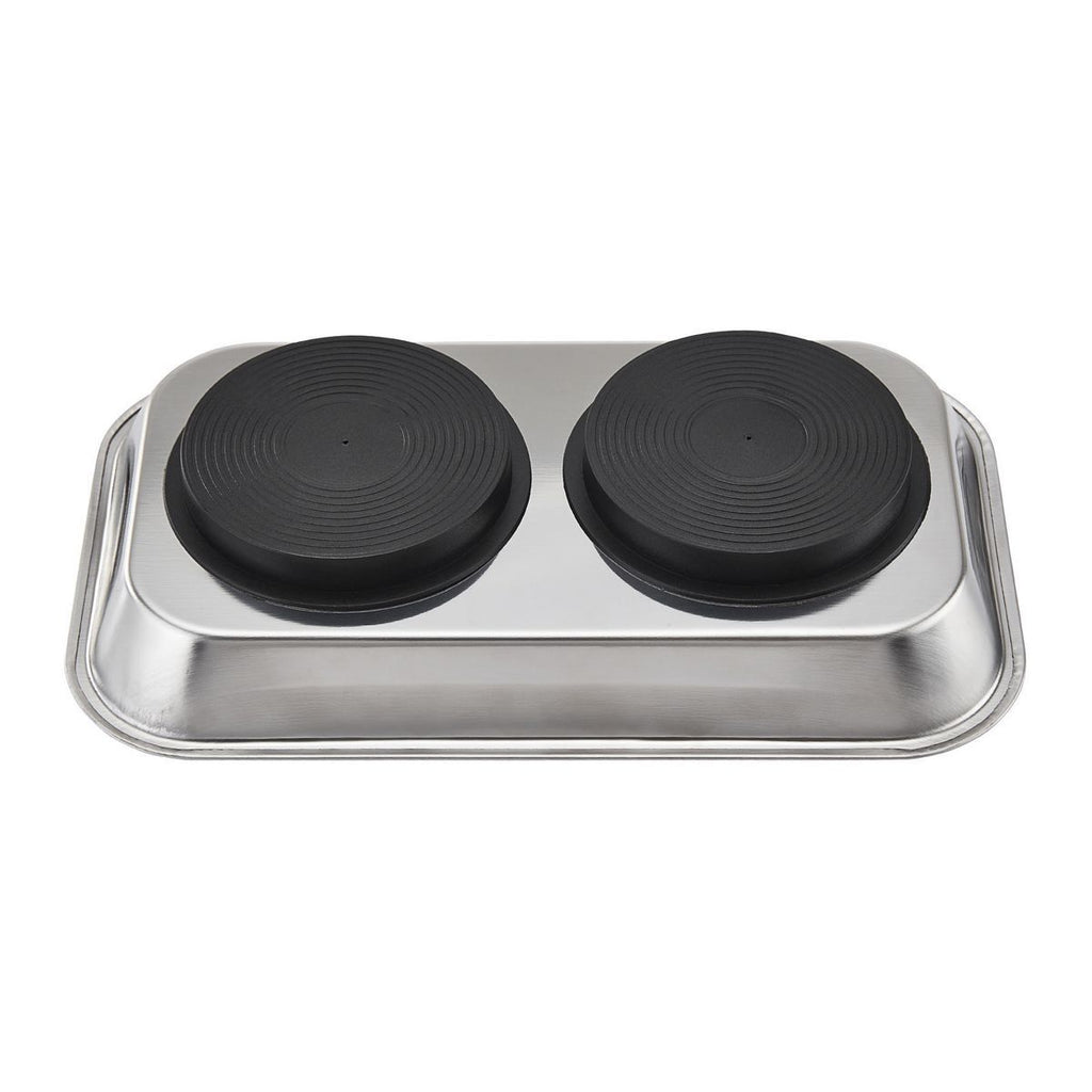 9-1/2 in. x 5-1/2 in. Magnetic Stainless Steel Parts Tray M13060