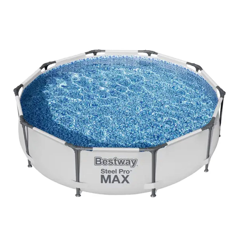10'x30 Round Metal Frame Above Ground Swimming Pool with Pump M750