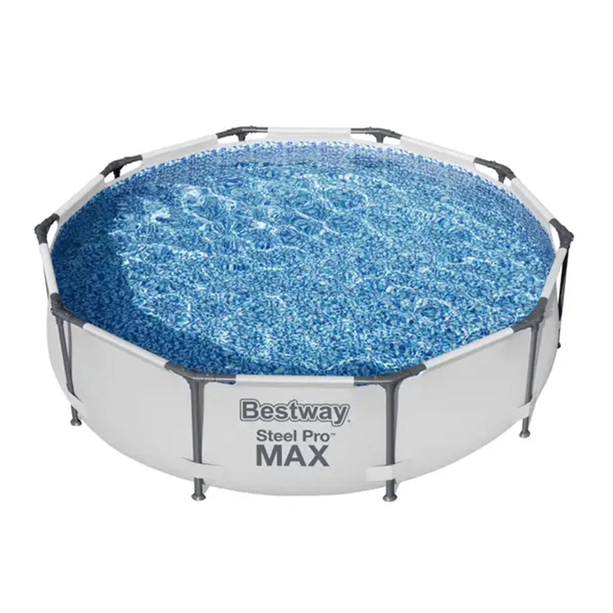 10'x30 Round Metal Frame Above Ground Swimming Pool with Pump M750