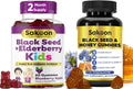 Black Seed Oil Gummies with Honey, Elderberry, Vitamin C & Zinc 2 Pack G615