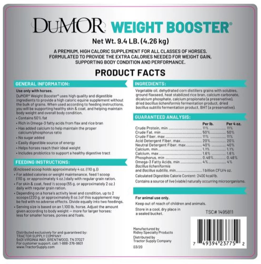 High Calorie Horse Weight Booster Supplement P3551