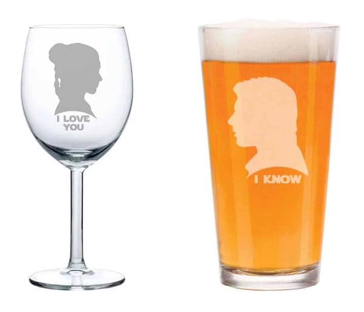 Set of 2 Glasses 10 oz Wine & Beer Pint D510522