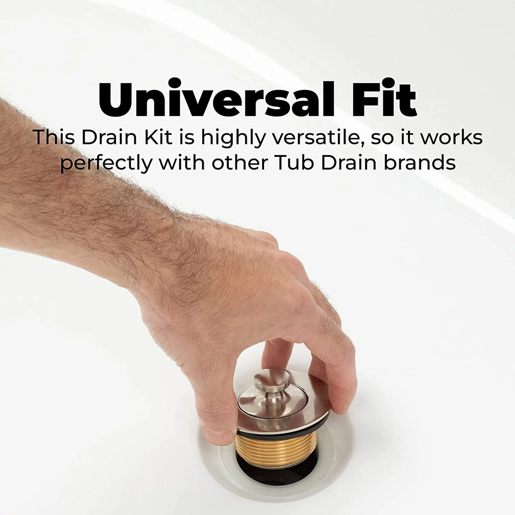 Brushed Nickel Bathtub Drain Assembly Conversion Kit F48977