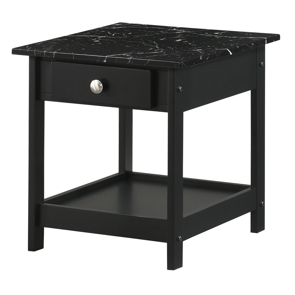 Black 3-Piece Wood Coffee Table Set W591159