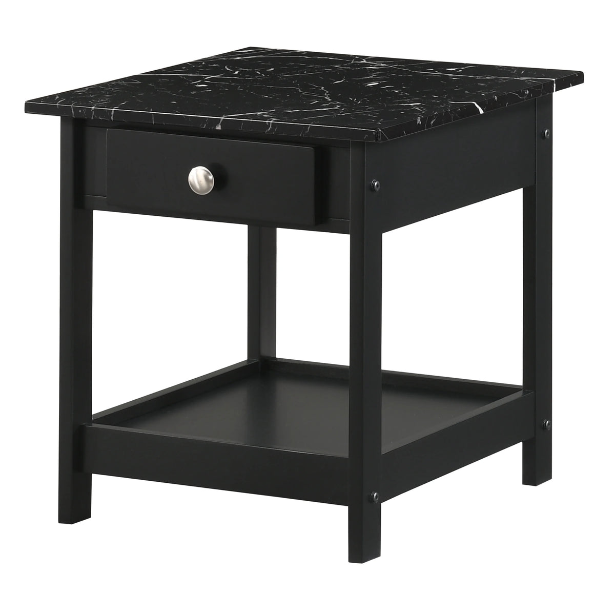 Black 3-Piece Wood Coffee Table Set W591159